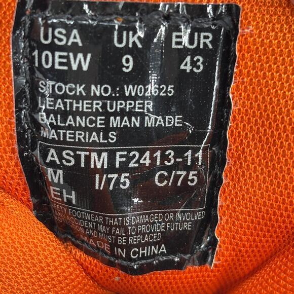 Wolverine Durant Work Boot Mens 10 EW Brown Leather Waterproof Steel Toe Safety - Picture 6 of 13